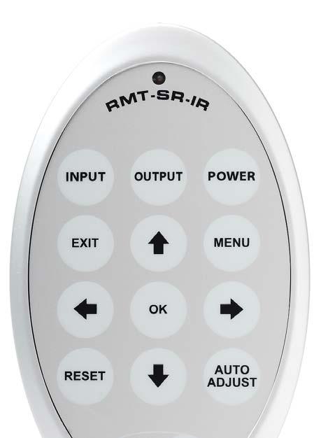 RMT-SR-IR REMOTE DESCRIPTION 1 2 6 3 4 5 7 8 9 1. Output - Cycles through the available output resolutions.