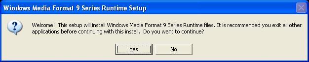 Step12: Click Yes after installs Windows Media