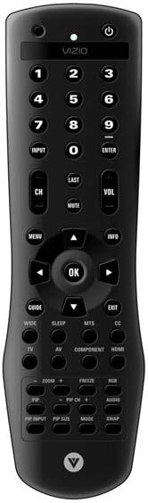 - (Dash) When selecting a digital channel directly use this button for the separation of main and sub-channels. For example, channel 28-2 would be selected by the button sequence 2 8 ENTER 2.