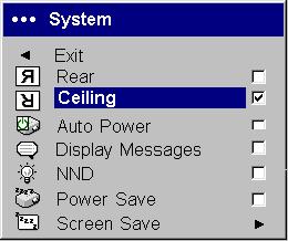 Problem Solution Result image upside down turn off ceiling in Settings>System