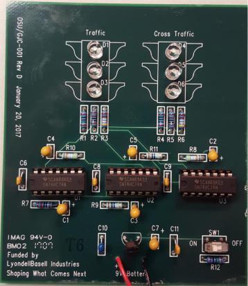 10) Once the board is completely soldered. take it to the wash station to remove the flux using a brush and 99% alcohol.
