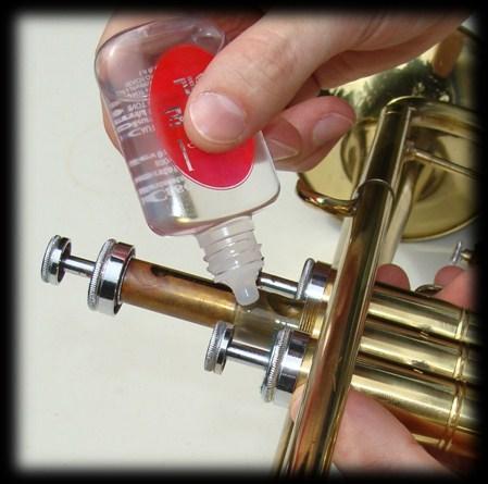 Taking Care of the Trumpet Oiling the Valves The valves will need to be oiled frequently.