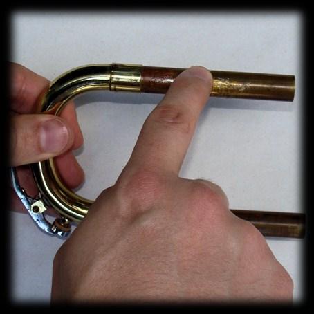 Before putting the trumpet away each day, the student should empty any water from the slides.