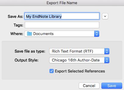 Highlight some, or all the references from your EndNote Library From the Tools menu select Subject Bibliography In the Subject Fields dialogue box scroll down to highlight those field(s) whose