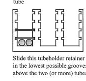 Match the loose tube(s) on the tubeholder and mark both sides. Strip the loose tube(s). Clean the fibers.