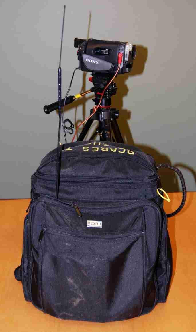 BCARES D-11 Video Backpack SONY video camera 20 ~ 40 x optical zoom on screen titling (for ID & time) 12 volt power supply 7 amp-hour