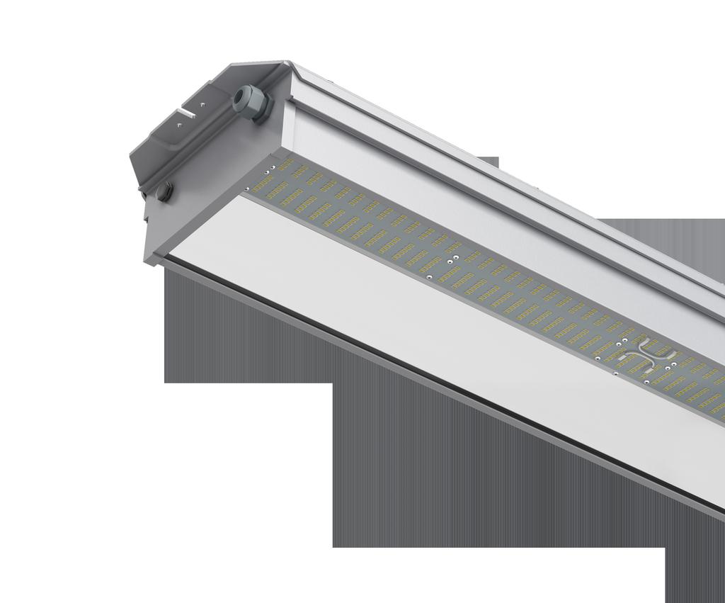 Mechanical durability > the frame of the luminaire is made of sturdy polyestercoated aluminium > high corrosion resistance Versatile cover glass options > polycarbonate, acrylic, tempered safety