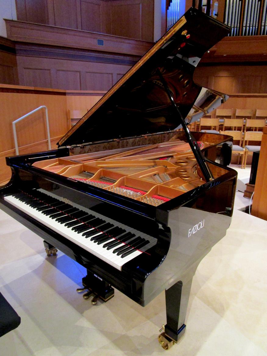 The series showcases the beauty and excellent acoustic environment of the nearly 900-seat sanctuary, as well as the Fazioli concert grand piano and the Sterritte Family Organ.
