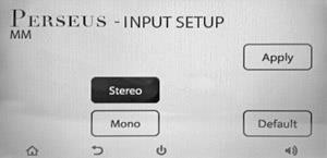 MM Input Setup screen When you press the Setup button on the front panel when MM input is selected, this screen will appear.