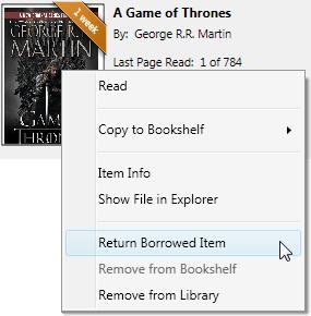Returning your ebooks: Books will automatically be returned on the due date, but if you want to return your books early, you can do it from your computer. Open Adobe Digital Editions.