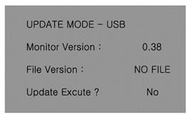 USB Firmware Update To update your monitor's firmware, request for a new firmware file to your local reseller or to BON Electronics. Move the file on a USB flash memory, insert it to your monitor.