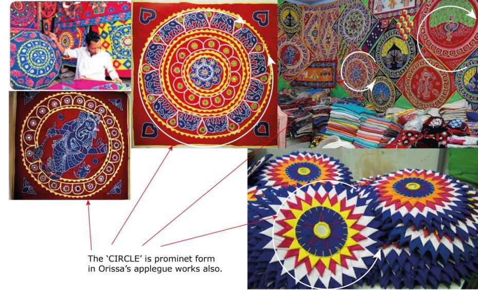 Typography ENVIRONMENT of Orissa in Cultural Context An insight and visual perception 5 Fig 6: Circles strongly seen in Orissan Pipili Appliqué works also.