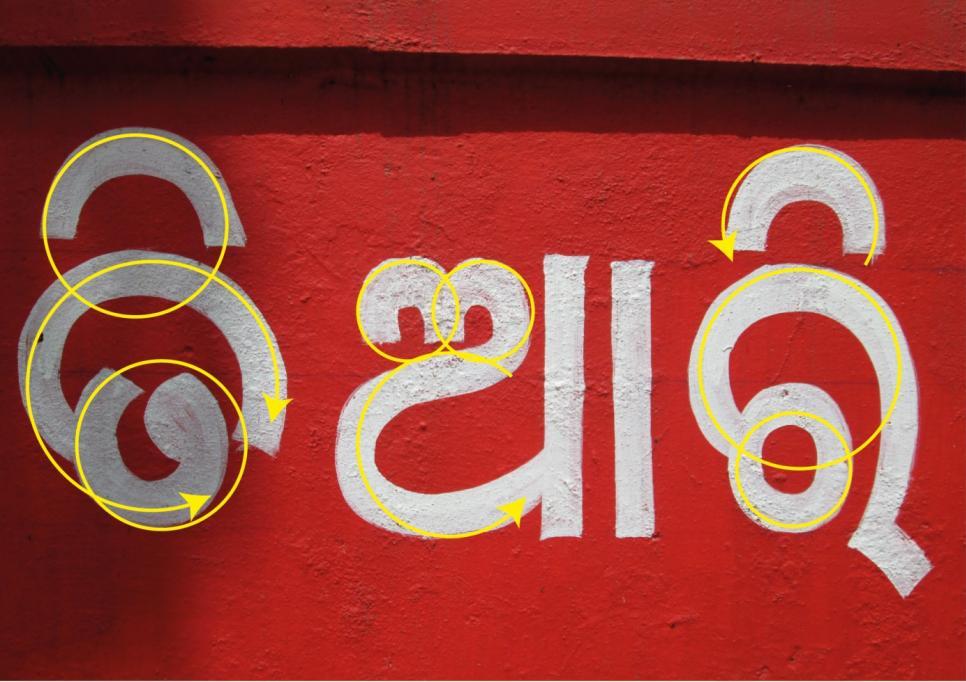 Typography ENVIRONMENT of Orissa in Cultural Context An insight and visual perception 7 Fig 10: The Orissan script is strongly based on Circular structure. Is it the cultural reflection?