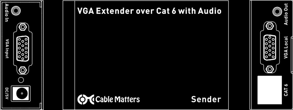 Connect a Cat 6 cable to the CAT6 female port. Optional Connections Connect a 3.