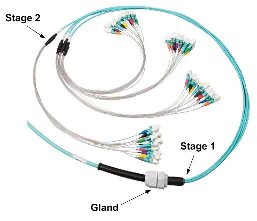Phase 2A - Termination with LC pre-terminated assemblies For pre-terminated OF cable general pulling rules and pulling accessory removal procedure, please refer to the Nexans FO installation guide