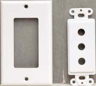 VHT-9300 TRIPLE GANG DÉCOR FACEPLATE ONLY - WHITE PLEASE SE PAGE 69 FOR OTHER VIDEO AND SATELLITE WALL