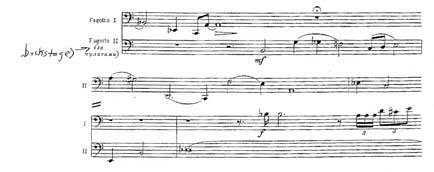 32 CONTEMPORARY RUSSIAN MUSIC FOR BASSOON PART 1: SONATAS FOR SOLO AND ACCOMPANIED BASSOON Example 2: Vladimir Levit, Sonata for Two Bassoons, 1st movement (excerpt) Vladimir Levit Little is known