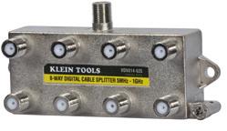 a wall Klein Tools splitters have lower insertion loss, higher