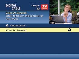 Parental Controls for On Demand Parental Control settings include On Demand programming.