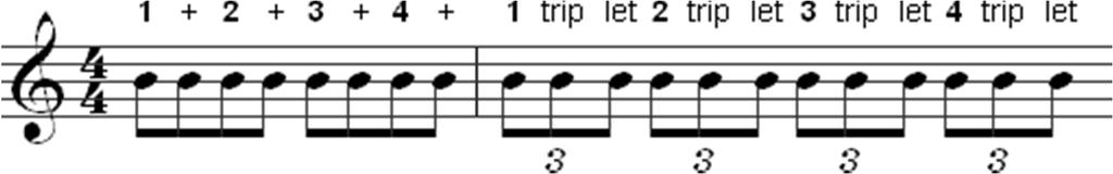 a regular quarter note. Remember as well, that just as you can replace the eighth notes with eighth rests, so too can you replace any quarter note in the triplet figure with a quarter rest.