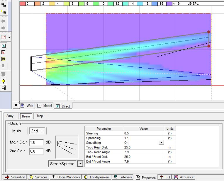 User Interface for Beam Shaping Dual Beam Mode Dual Beam mode radiates two beams from a MSA12X array.