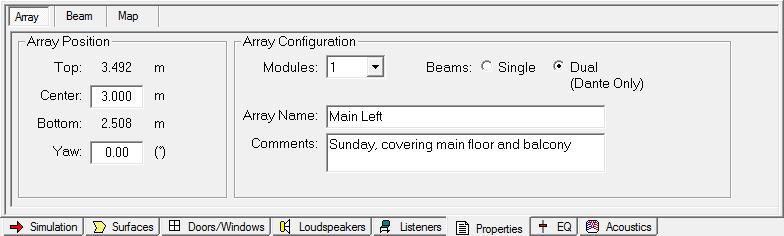 Send Beam Settings from Modeler Now you are ready to send beam settings designed in Modeler to the MSA12X arrays. CSD Properties and Operation 1. Go to Modeler.