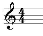 You will find your time signature just next to your treble clef like this: You will notice that there is no line in between the 2 numbers, because it is not a fraction and