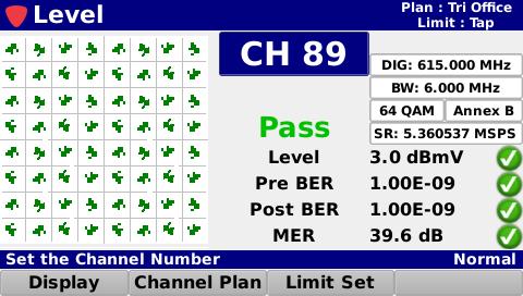 Mixed Digital (Low & High Band) Adjacent Carriers HIGH BAND - 612 MHz LOW BAND - 138 MHz Channel 88 (QAM 256) Channel 89 (QAM 64) 1.