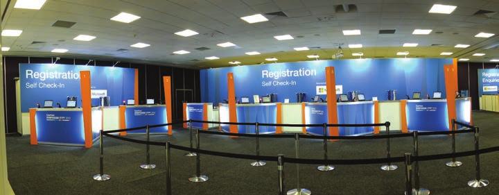 delegates and registration staff