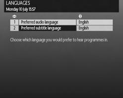 Languages Preferred audio language This option sets the Preferred Audio Language output. In a multi-language broadcast, your DTR will attempt to acquire your preferred language.