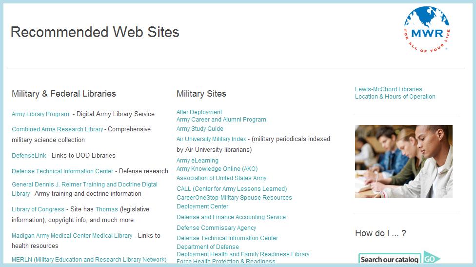 Recommended WEB Sites Links to useful and popular web resources.