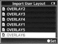 for any overlays that may be on