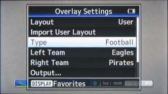 11) Once the layout is imported you can select which team will appear on the right and left using