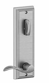 box, latch strike Backset: Adjustable backset, fits 2-3/8" to 2-3/4" backsets Door Rage: 1-3/8" to 1-3/4" (thick door kit available - up 2") Battery: 4-AA batteries icluded, (If loss of battery power