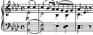 enters here not in C minor, as expected, but in C major (b.161). It gets back to the minor only in the second sub-part (b.185).