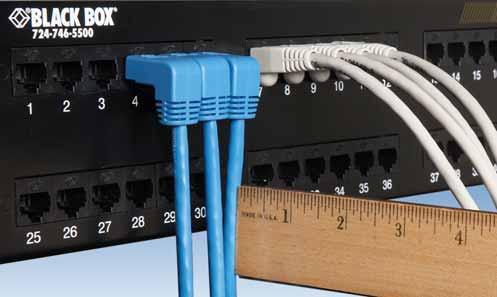 and 90 Right-Angle Patch Cables Tight fit? These cables have the right angle to save space.