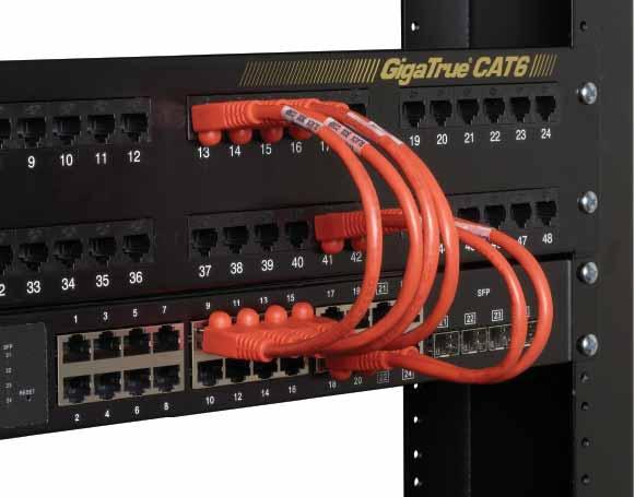 SpaceGAIN and Reduced-Length Patch Cables Save money by eliminating the need for horizontal cable management. A B S O L U T E LY O R I L E No need for horizontal cable management.