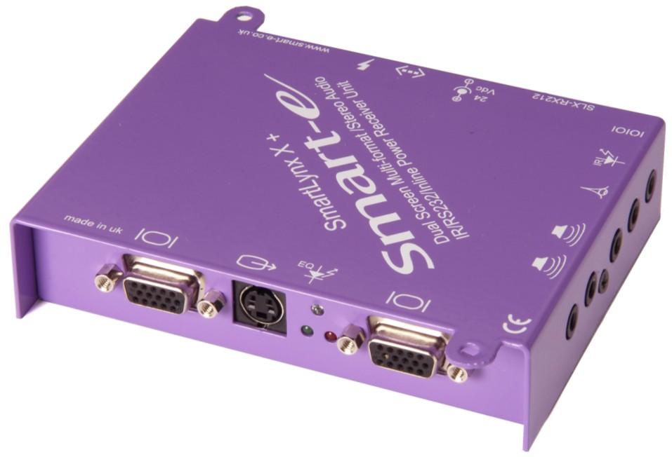 Installation and Operation SLX-RX212/D SLX-RX212/D The SLX-RX212 allows for the Long Range reception of UXGA, RGsB, YPrPb, YUV, Y/C, CVBS, Stereo Audio, and Infra-Red or RS232 control signals when