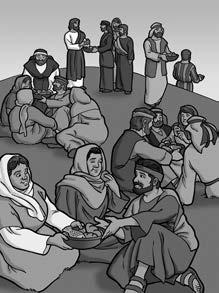 Partea 3 Domnul Isus avea un plan. El ştia cum urma să hrănească mulţimea. Le-a spus ucenicilor să aşeze oamenii pe iarbă, în grupuri.