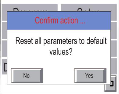 Resetting the Detector to Default Settings With the Default parameter functionality, the detector can be reset to the factory-set parameters.