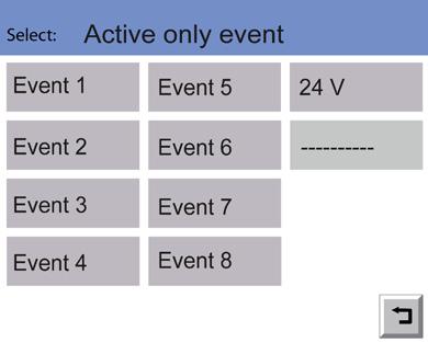 10 Control Checking Events 1. Tap on the start screen. 2. Tap Setup Event check. 3.