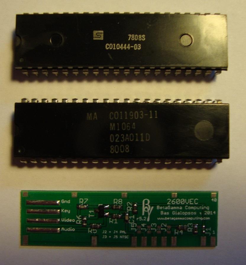 Technical and Signal Identification As Mentioned the Encoder module supports both PAL and NTSC variations of the 2600 system, the following picture depicts the two different TIA chips that are