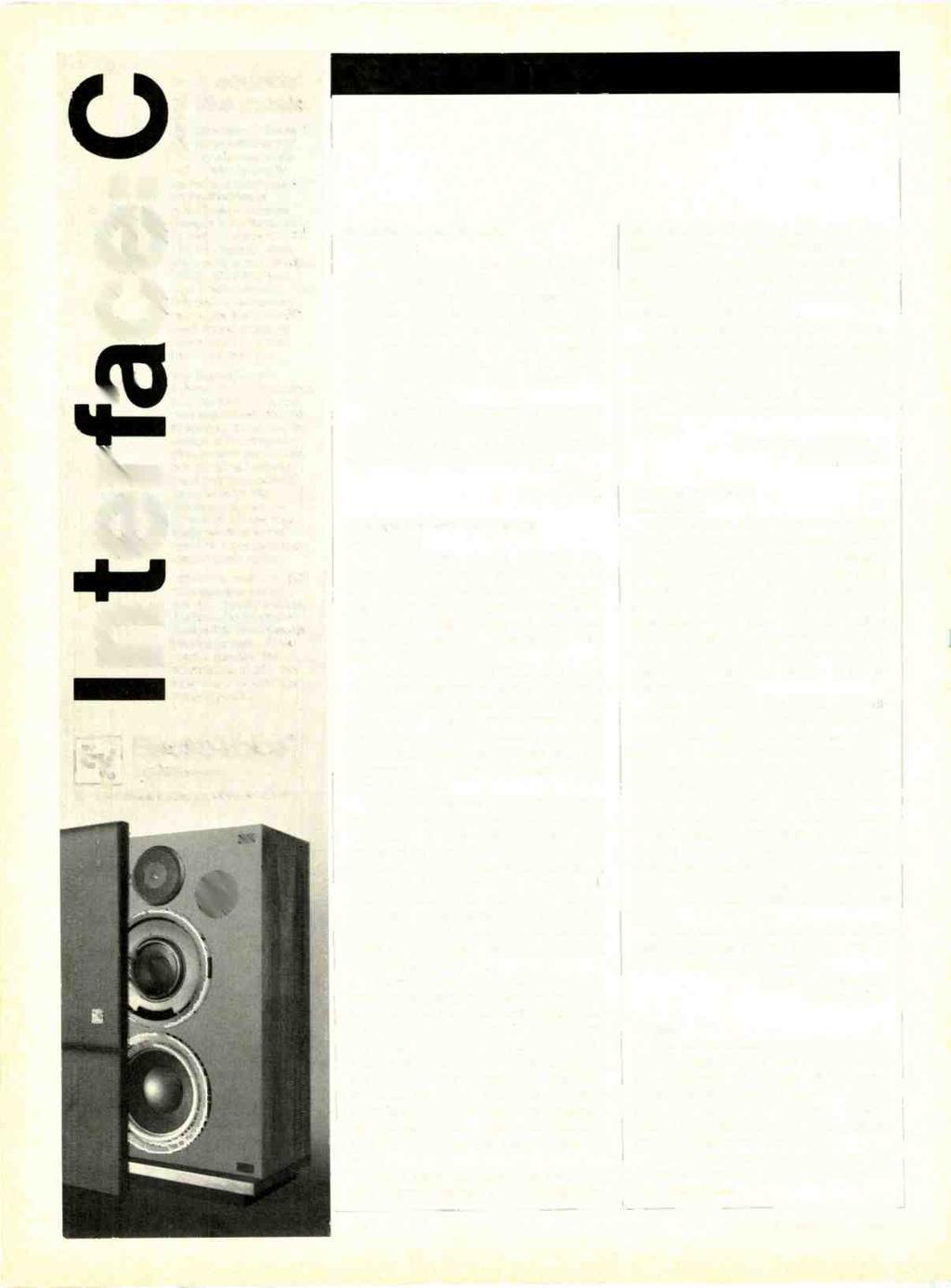 I AmericanRadioHistory.Com 0= It sounds If; like music. 5 Interface:C Series II N is the fulfillment of our six -year association with optimally vented speakers based on the theories of A.N.Thiele- speaker designs first introduced by Electro -Voice in 1973.