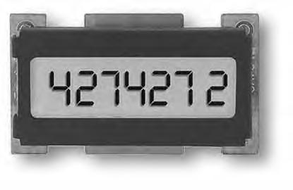 Display counter electronic LCD Counter Module 90 RoHS Counting frequency up to 0 khz 7-digit display, height 6 mm [0.