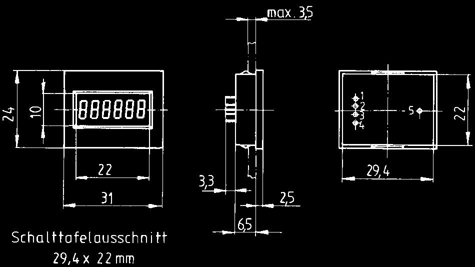 count frequency 0 khz) Inputs TTL/CMOS compatible Electrical zero reset Type 67: count mode: adding Type 68: count mode: adding/subtracting count input direction input Applications: simple counting