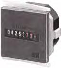 Time meter Type series H 57 S H 57S max. 9 3 Screw terminal Voltage Art.No. (AC), 50 Hz Art.No.(V DC) 0... 30 3.22S.40.35 00... 30 3.22S.40.074 87...264 3.22S.40.075 Slip-on bezel 55 x 55 black: Art-No.
