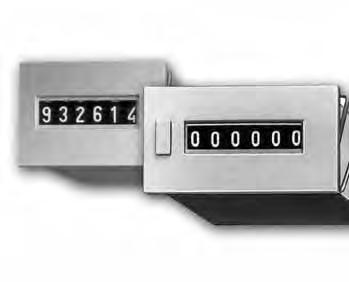 Display counter electromechanical Totaliser MK 4 - MK 8 without zero reset 6- or 8-digit totaliser without zero reset 4- or 6-digit Totaliser with manual, electrical or manual and electrical reset