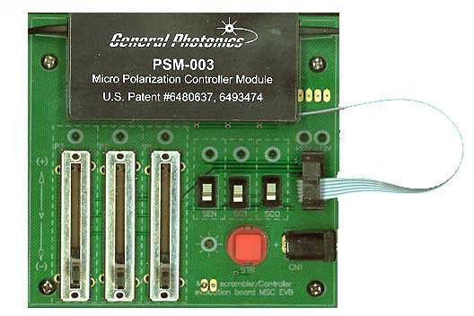 3.3 Driver Board (Optional) General Photonics offers an optional manual control driver board for the PSM-003. The purpose of the board is to facilitate testing and integration of the PSM-003.