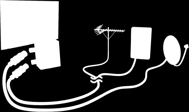 Nu este necesară o conexiune de antenă când se utilizează un receptor de cablu sau de satelit.