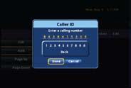 The Custom Caller ID List screen appears.